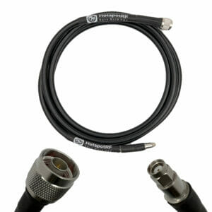 Helium Cable Low Loss HotspotRF-400 N-Male to RP-SMA Male, 8 ft.