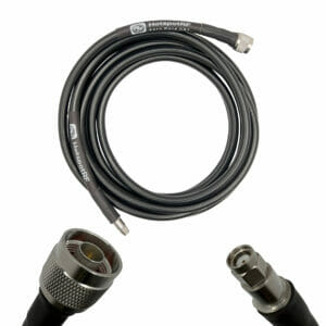Helium Cable Low Loss HotspotRF-400 N-Male to RP-SMA Male, 8 ft.